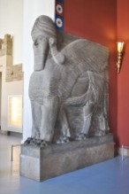 Lamassu guarding an Assyrian palace chamber