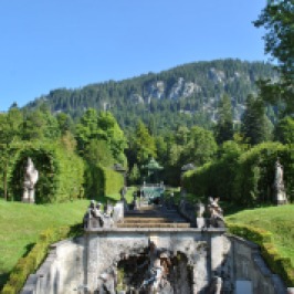 Linderhof Palace - Neptune Fountain at the foot of the waterfall