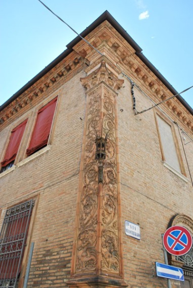 Decorated facade in Ferrara