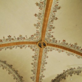 Gothich style vaulted ceiling in Este Castle, Ferrara