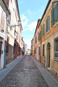 Narrow street in Ferrara