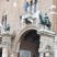 Statues on the facade of the Estense Ducal Palace or Palazzo Municipale in Ferrara