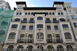 Building on Gran Via in Madrid