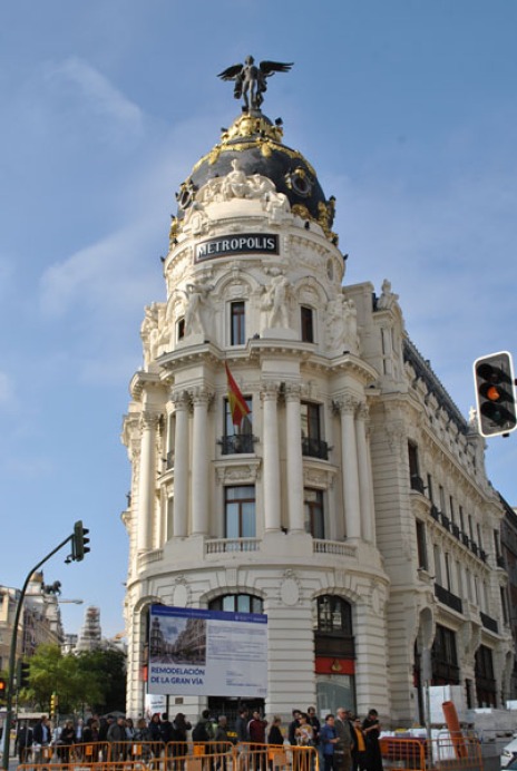 Metropolis Building on Gran Via in Madrid