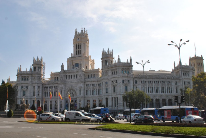 The Cybele Palace in Plaza de Cibeles in Madrid