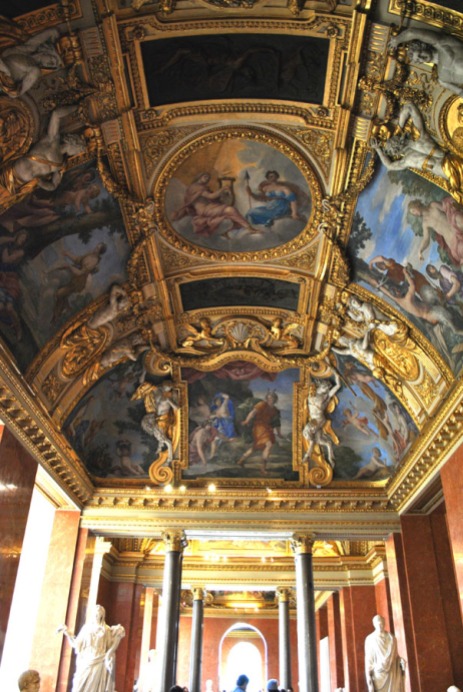 Ceiling inside the Louvre Museum in Paris (4)